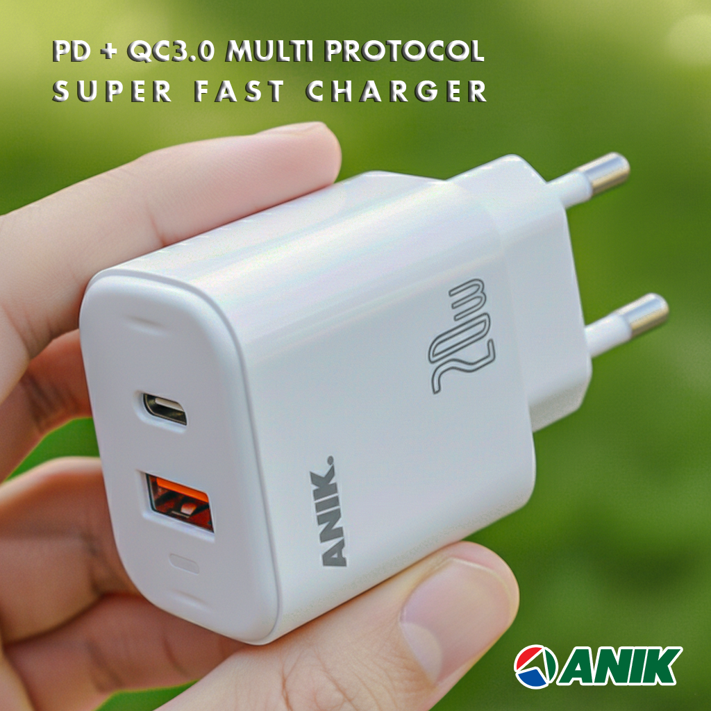 20W Multi Protocol Super Fast Charger PD + QC3.0