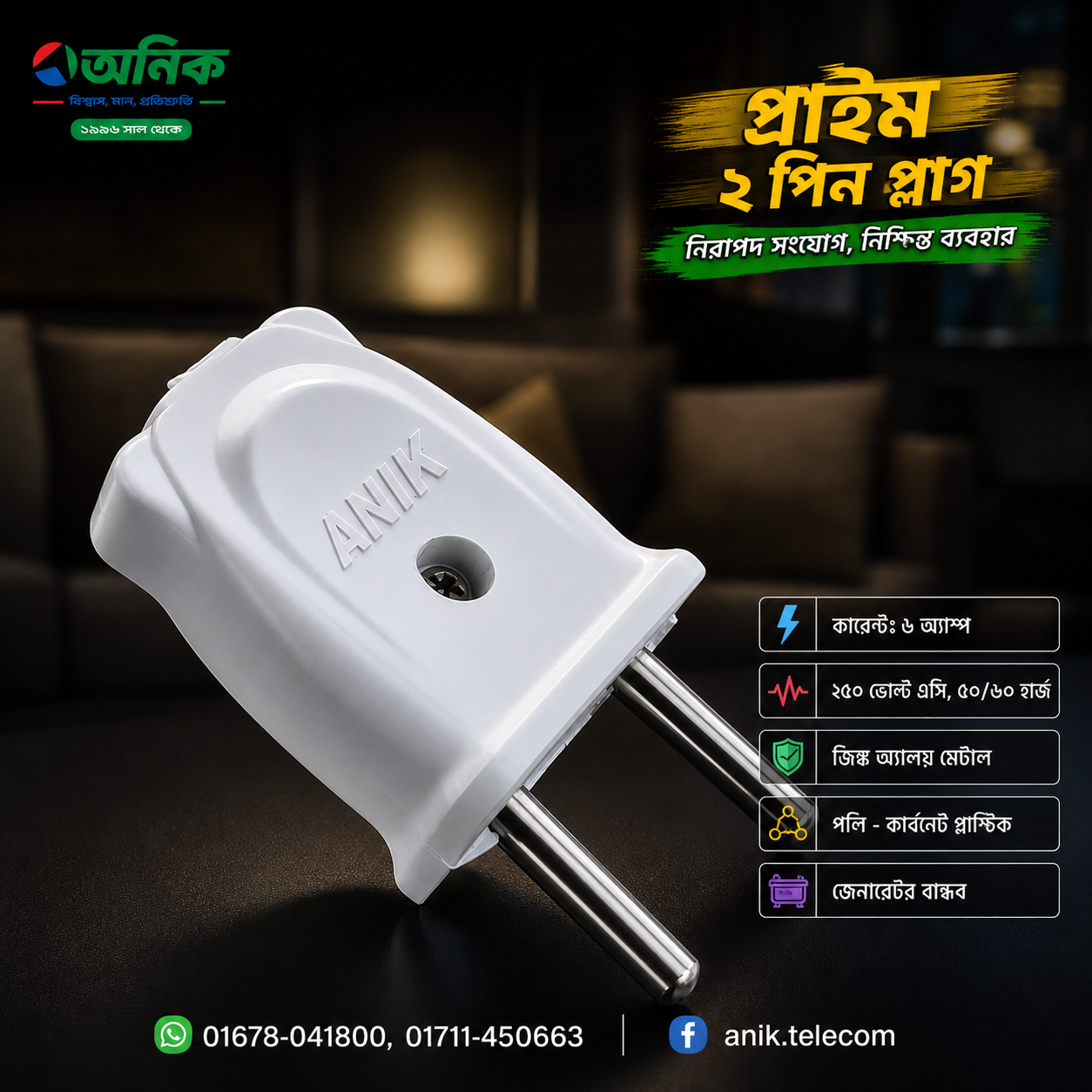 2 Pin Plug, Prime