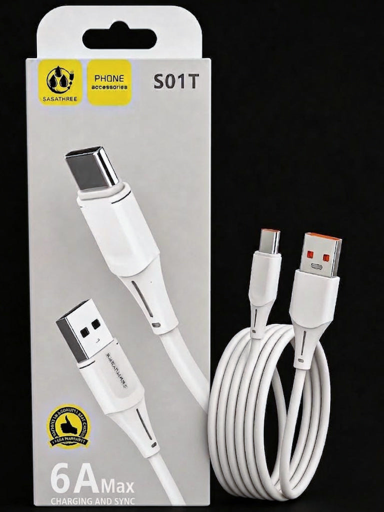Type C Cable, 6A, Fast Charging 100 Pcs