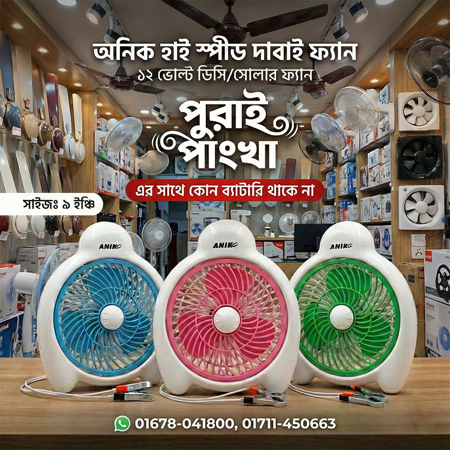 Daba DC Fan, 12 Volt DC Fan, Solar Fan