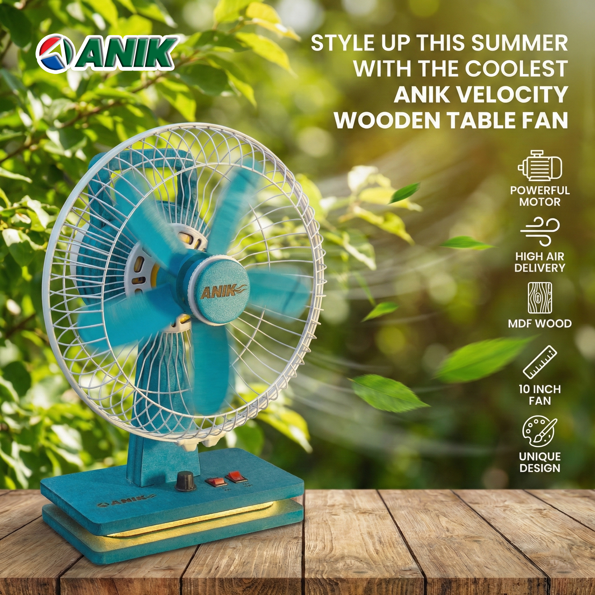 Anik Hi Speed Wooden Fan